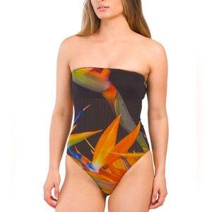 Zara Floral Tropical Bodysuit New